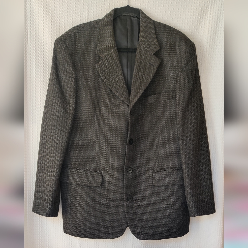 Biltmore(model:Giorgio4BSB) Brwn Textured 100% Woolmark Certified Blazer Sz 40 R